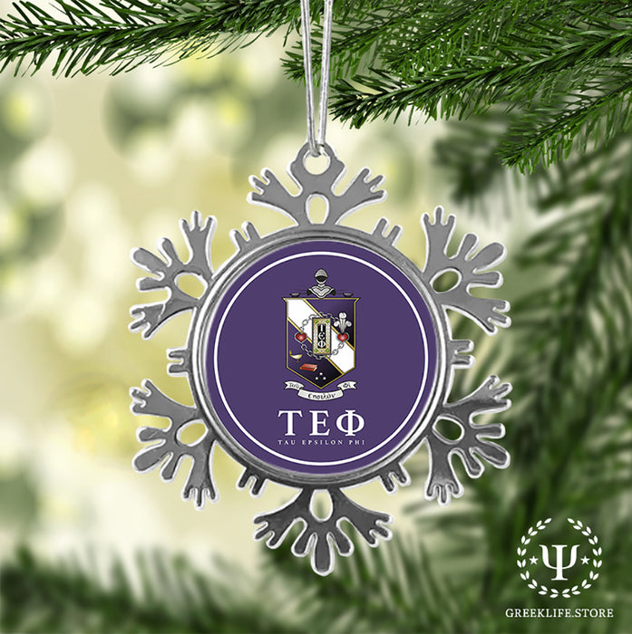 Tau Epsilon Phi Christmas Ornament - Snowflake Metal