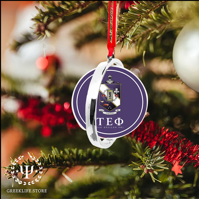 Tau Epsilon Phi Christmas Reversible Flat Round Ornament