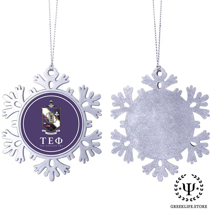 Tau Epsilon Phi Christmas Ornament - Snowflake Metal
