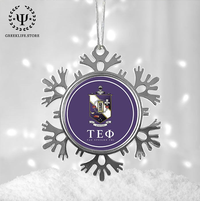 Tau Epsilon Phi Christmas Ornament - Snowflake Metal