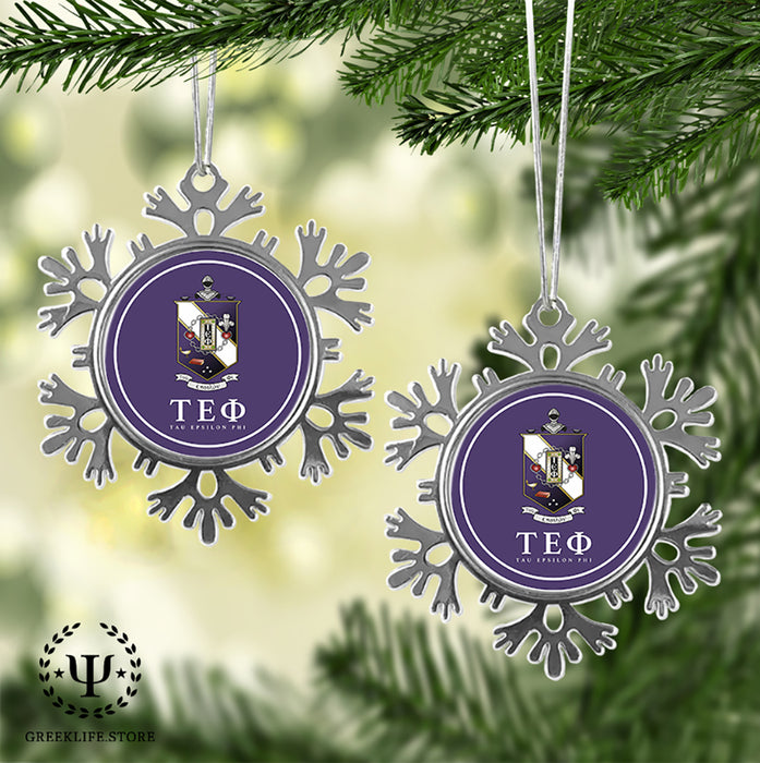 Tau Epsilon Phi Christmas Ornament - Snowflake Metal
