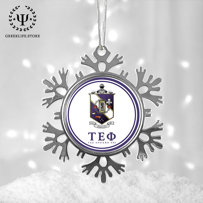 Tau Epsilon Phi Christmas Ornament - Snowflake Metal