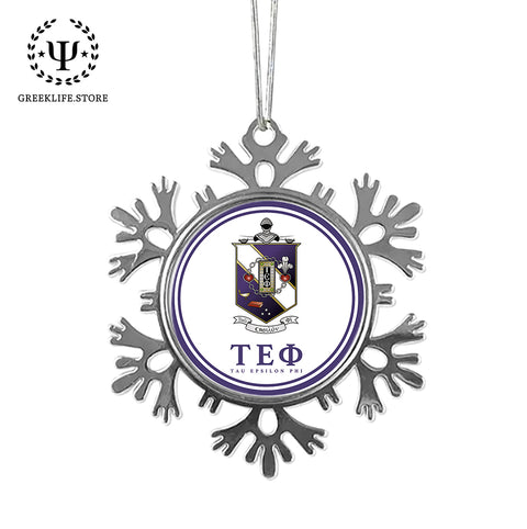 Tau Epsilon Phi Christmas Ornament - Snowflake Metal