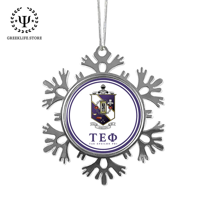 Tau Epsilon Phi Christmas Ornament - Snowflake Metal