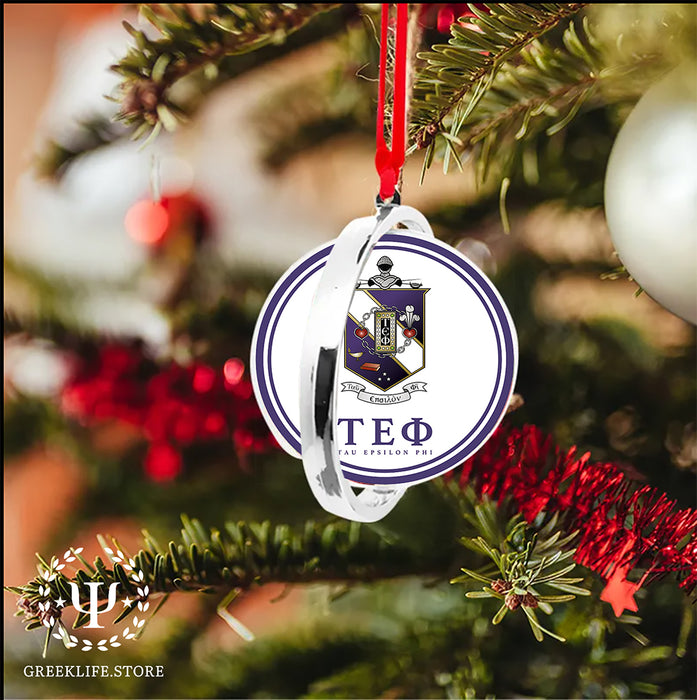 Tau Epsilon Phi Christmas Reversible Flat Round Ornament