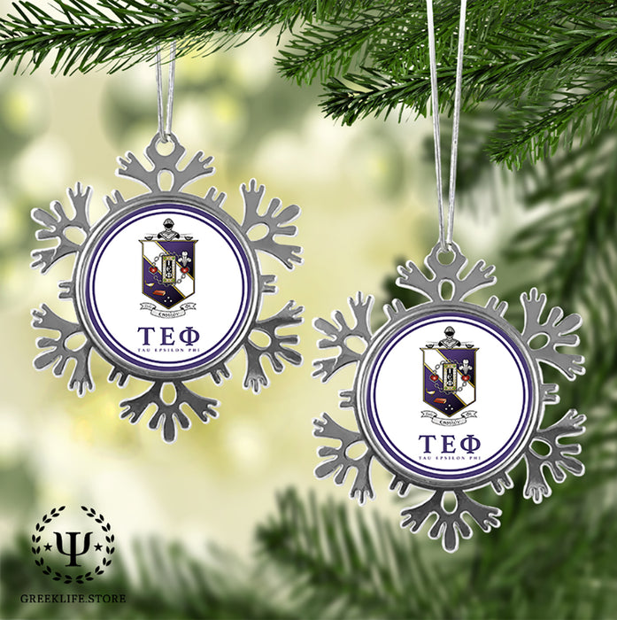 Tau Epsilon Phi Christmas Ornament - Snowflake Metal