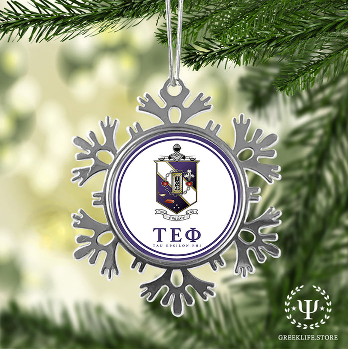 Tau Epsilon Phi Christmas Ornament - Snowflake Metal