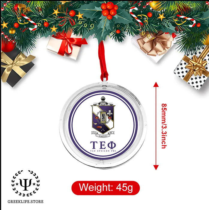Tau Epsilon Phi Christmas Reversible Flat Round Ornament