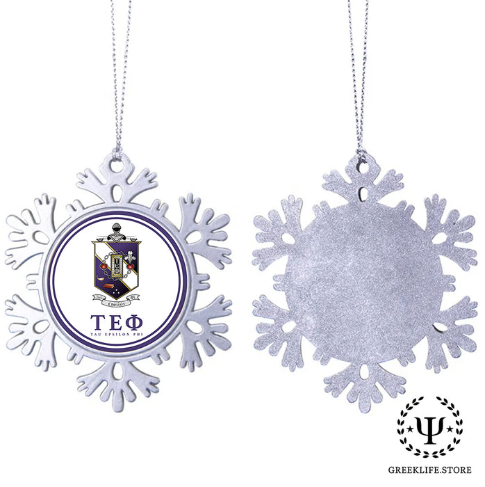Tau Epsilon Phi Christmas Ornament - Snowflake Metal