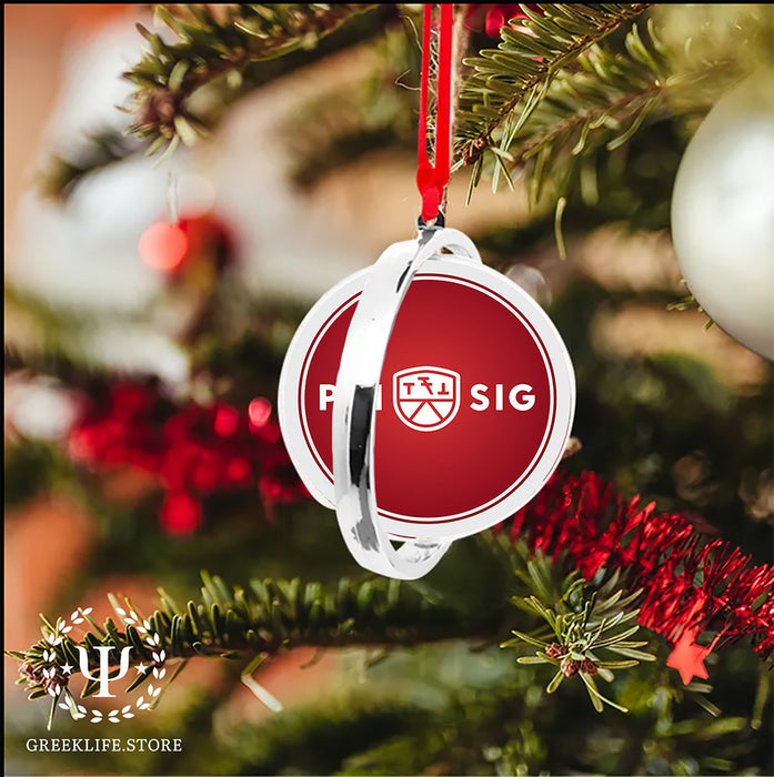 Phi Sigma Kappa Christmas Reversible Flat Round Ornament