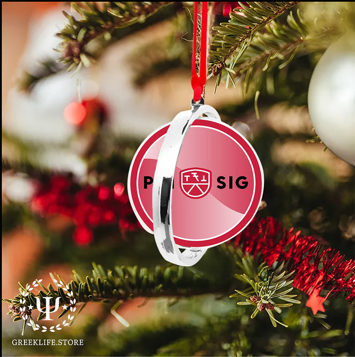 Phi Sigma Kappa Christmas Reversible Flat Round Ornament