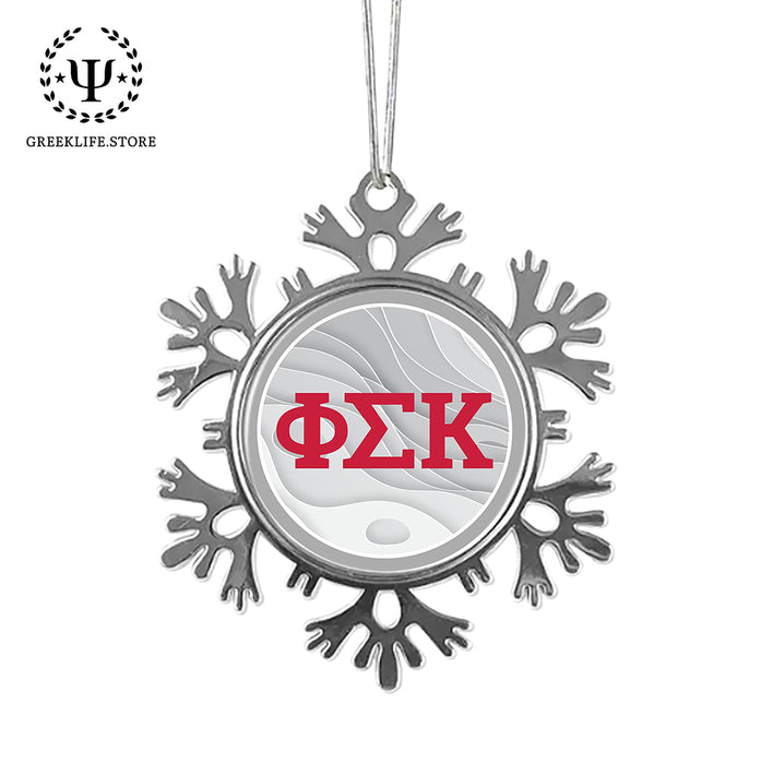 Phi Sigma Kappa Christmas Ornament - Snowflake Metal