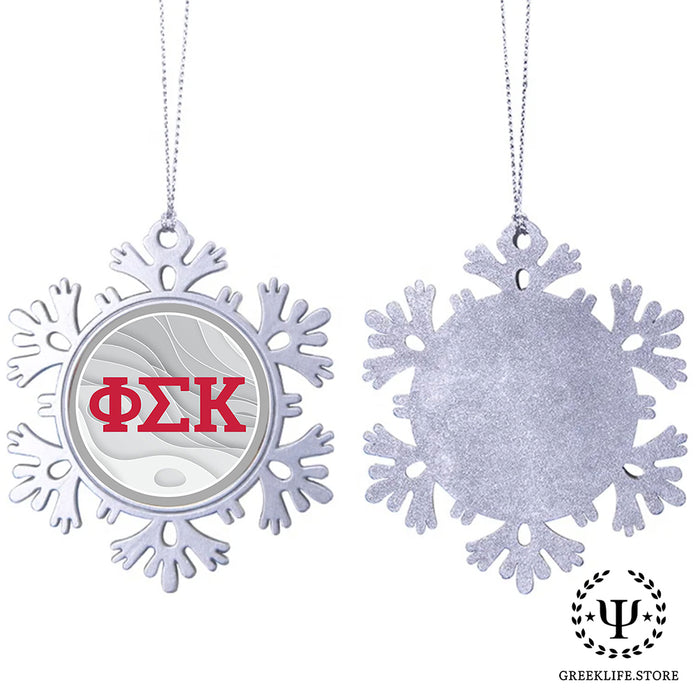 Phi Sigma Kappa Christmas Ornament - Snowflake Metal