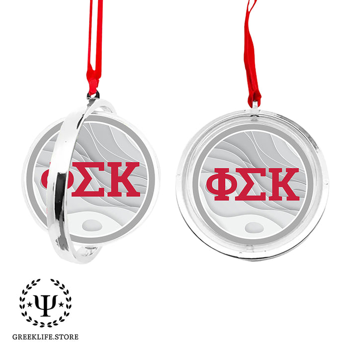 Phi Sigma Kappa Christmas Reversible Flat Round Ornament