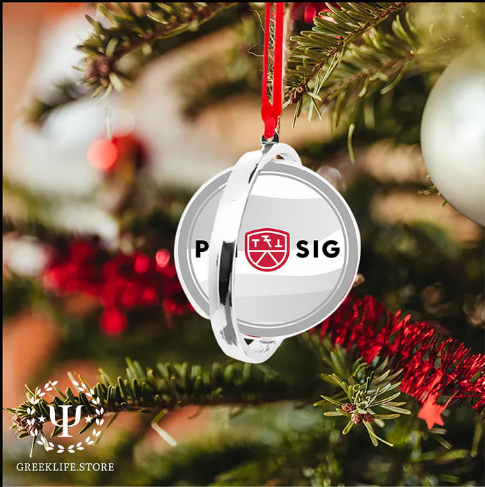 Phi Sigma Kappa Christmas Reversible Flat Round Ornament