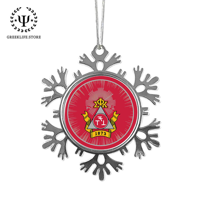 Phi Sigma Kappa Christmas Ornament - Snowflake Metal