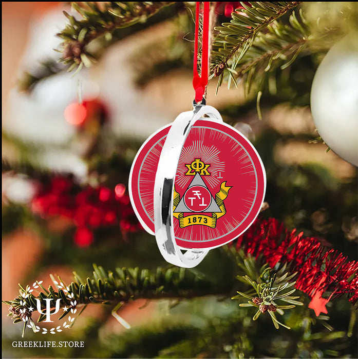 Phi Sigma Kappa Christmas Reversible Flat Round Ornament