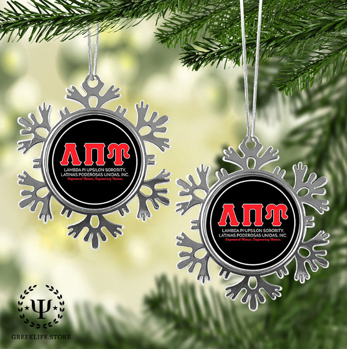 Lambda Pi Upsilon Christmas Ornament - Snowflake Metal