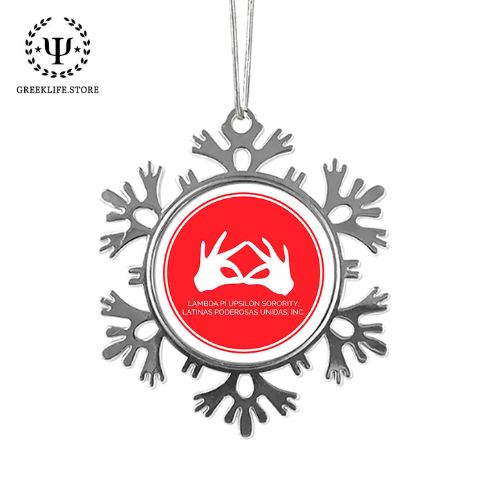 Lambda Pi Upsilon Christmas Ornament - Snowflake Metal