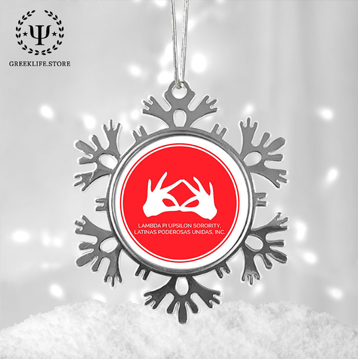 Lambda Pi Upsilon Christmas Ornament - Snowflake Metal