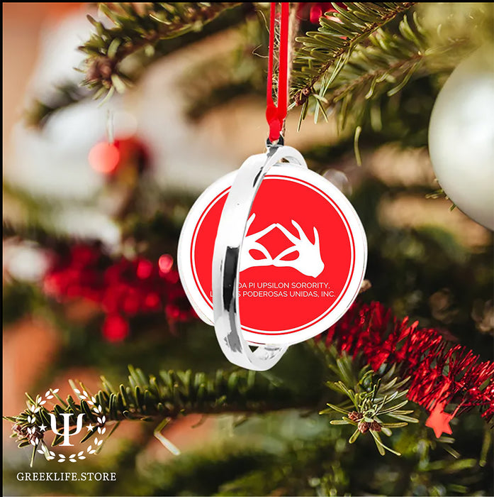 Lambda Pi Upsilon Christmas Reversible Flat Round Ornament
