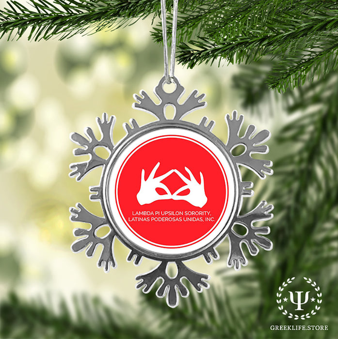Lambda Pi Upsilon Christmas Ornament - Snowflake Metal