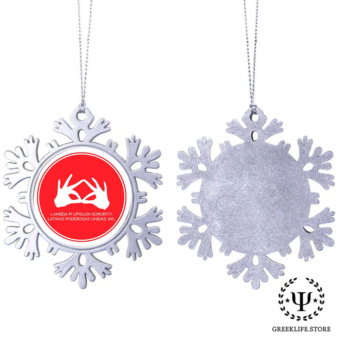 Lambda Pi Upsilon Christmas Ornament - Snowflake Metal