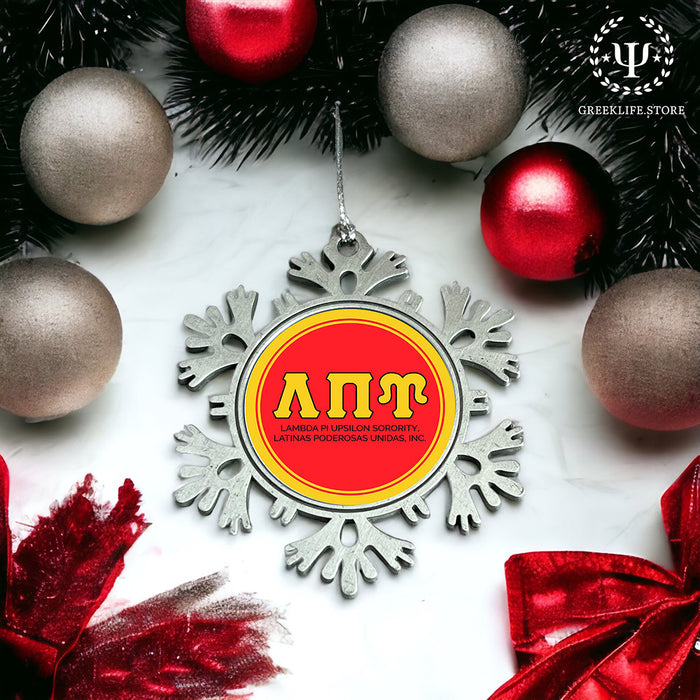 Lambda Pi Upsilon Christmas Ornament - Snowflake Metal