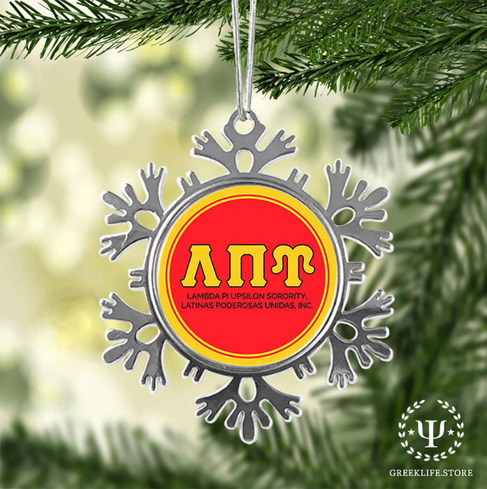 Lambda Pi Upsilon Christmas Ornament - Snowflake Metal