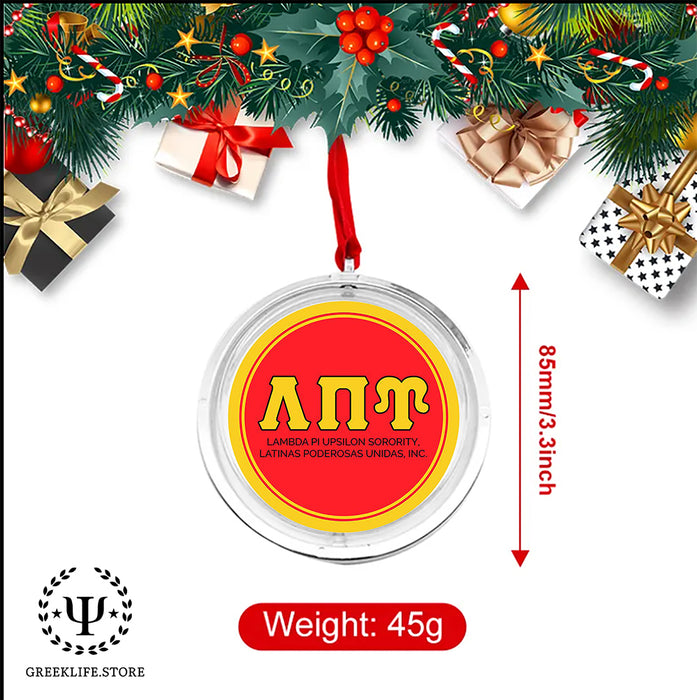 Lambda Pi Upsilon Christmas Reversible Flat Round Ornament