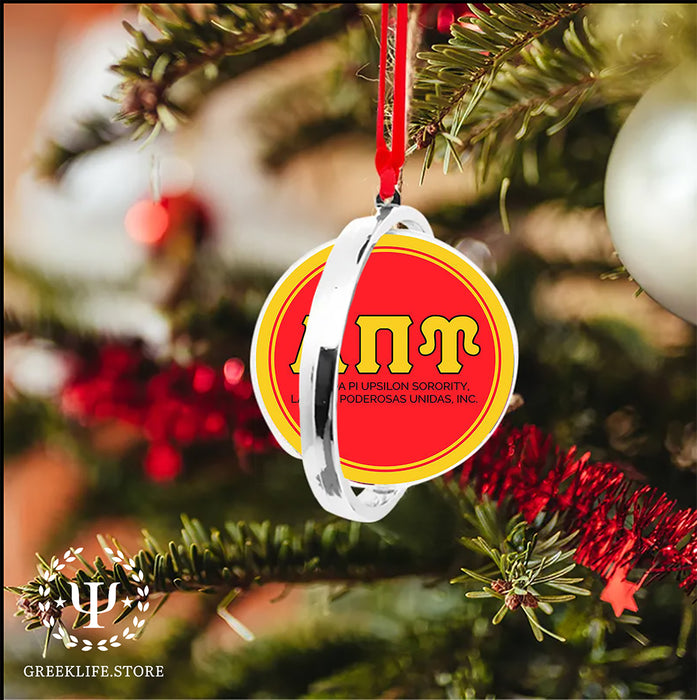 Lambda Pi Upsilon Christmas Reversible Flat Round Ornament