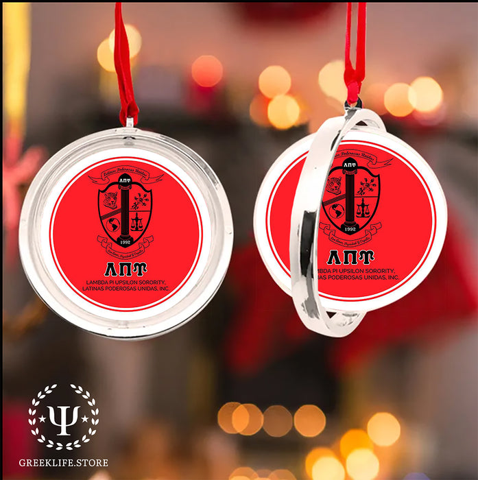 Lambda Pi Upsilon Christmas Reversible Flat Round Ornament