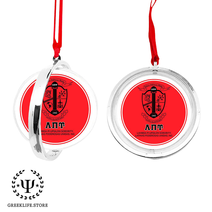 Lambda Pi Upsilon Christmas Reversible Flat Round Ornament