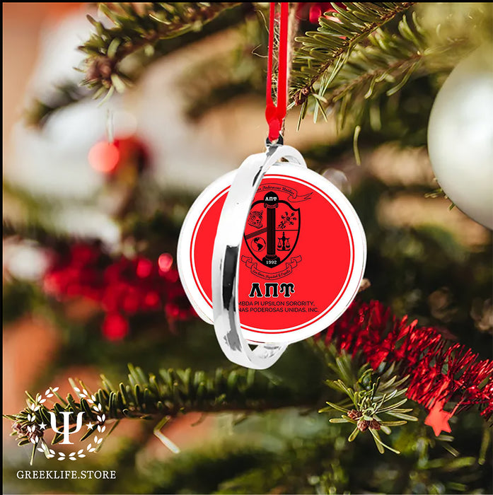 Lambda Pi Upsilon Christmas Reversible Flat Round Ornament