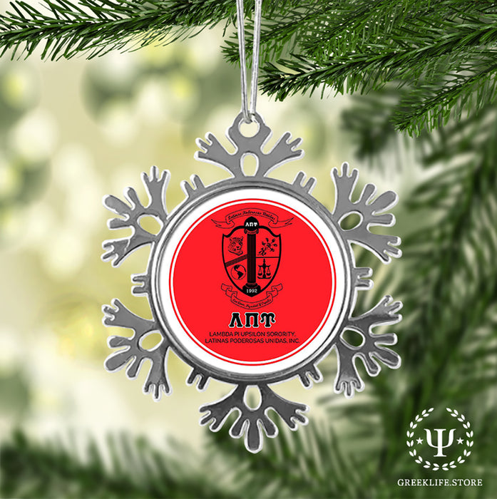 Lambda Pi Upsilon Christmas Ornament - Snowflake Metal