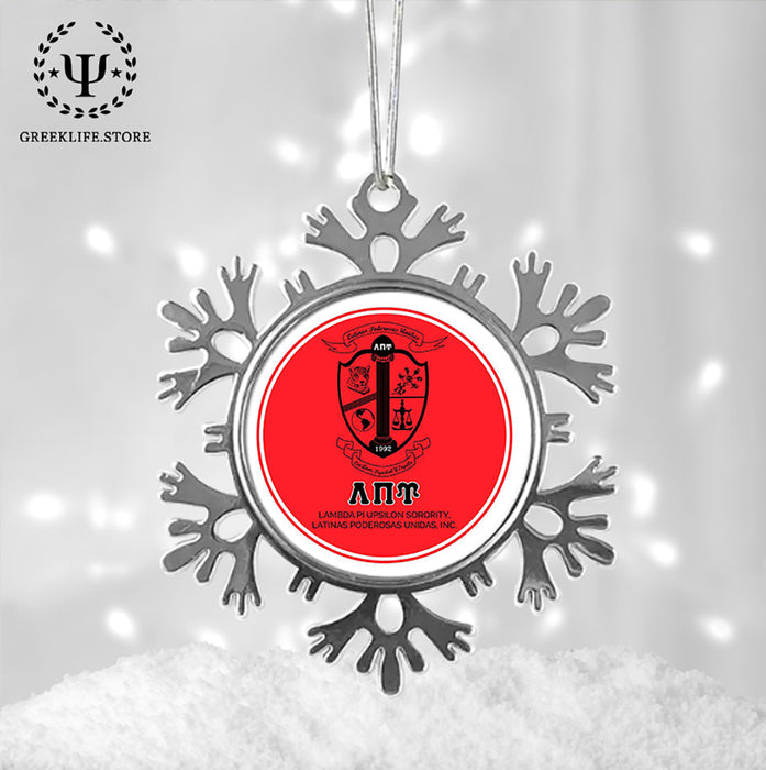 Lambda Pi Upsilon Christmas Ornament - Snowflake Metal