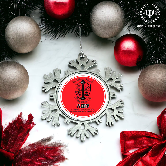 Lambda Pi Upsilon Christmas Ornament - Snowflake Metal