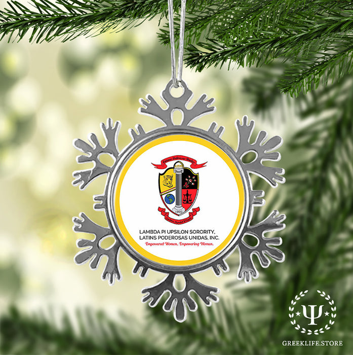 Lambda Pi Upsilon Christmas Ornament - Snowflake Metal