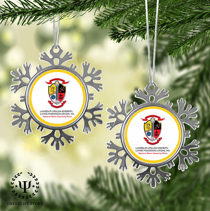 Lambda Pi Upsilon Christmas Ornament - Snowflake Metal
