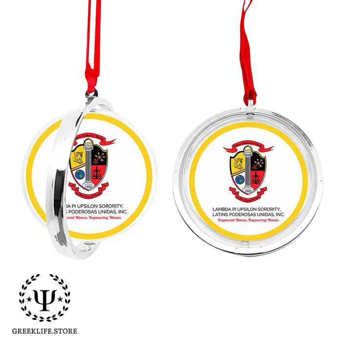 Lambda Pi Upsilon Christmas Reversible Flat Round Ornament