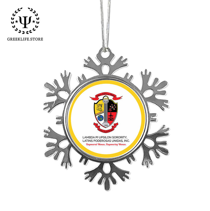 Lambda Pi Upsilon Christmas Ornament - Snowflake Metal