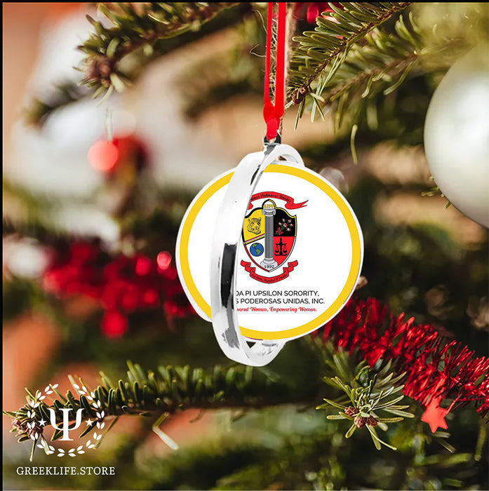 Lambda Pi Upsilon Christmas Reversible Flat Round Ornament