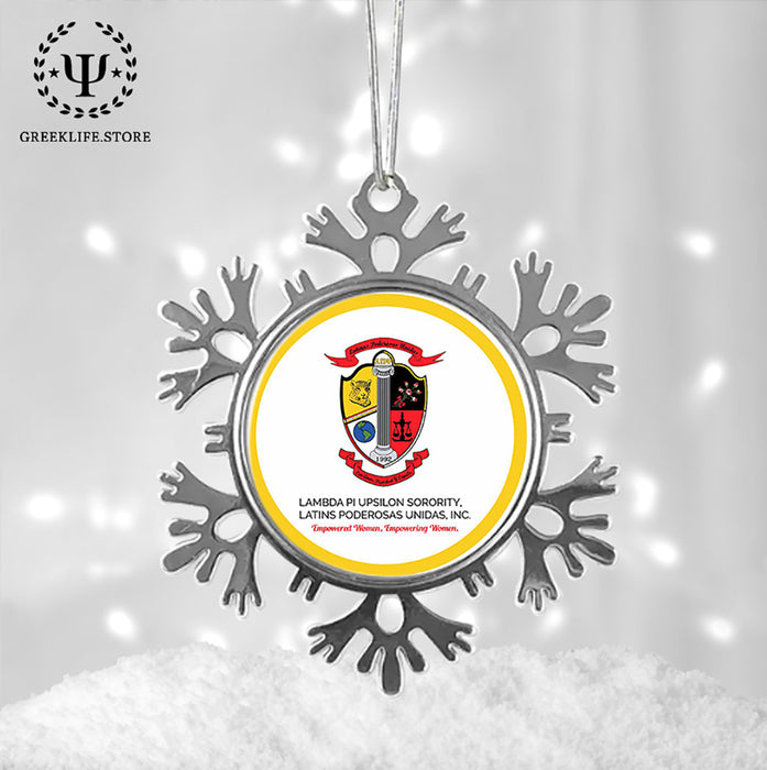 Lambda Pi Upsilon Christmas Ornament - Snowflake Metal