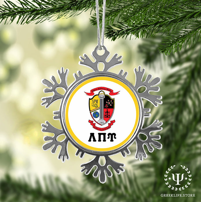 Lambda Pi Upsilon Christmas Ornament - Snowflake Metal