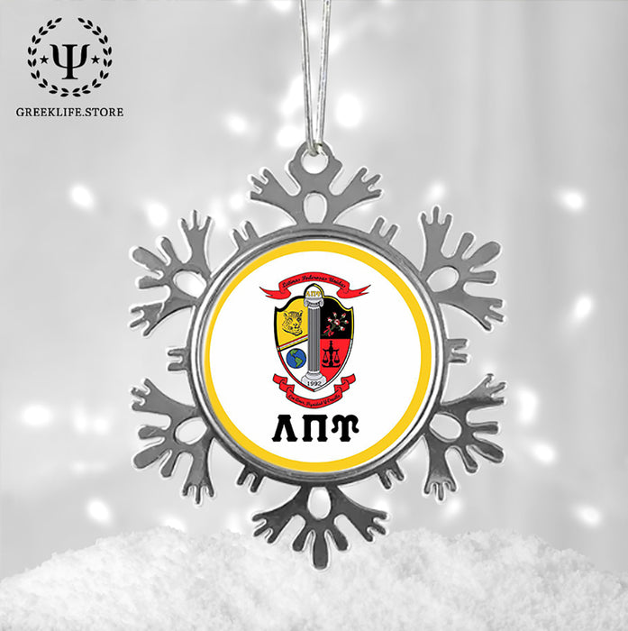 Lambda Pi Upsilon Christmas Ornament - Snowflake Metal