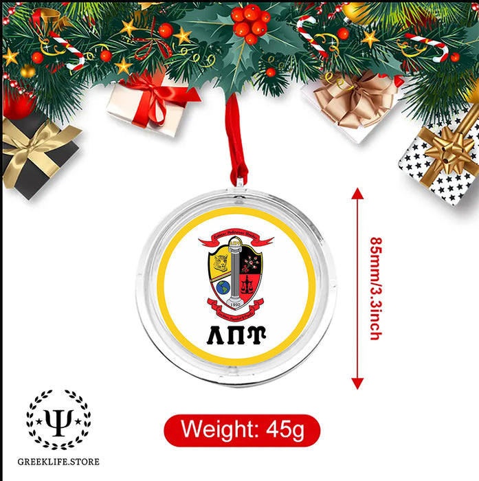 Lambda Pi Upsilon Christmas Reversible Flat Round Ornament