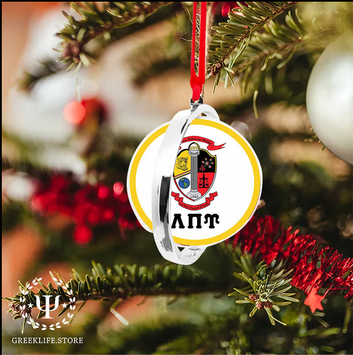 Lambda Pi Upsilon Christmas Reversible Flat Round Ornament