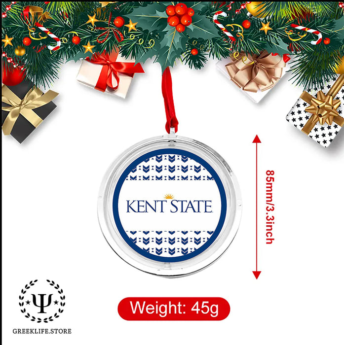 Kent State University Christmas Reversible Flat Round Ornament