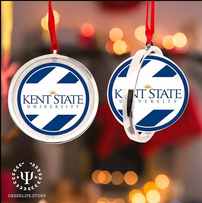 Kent State University Christmas Reversible Flat Round Ornament