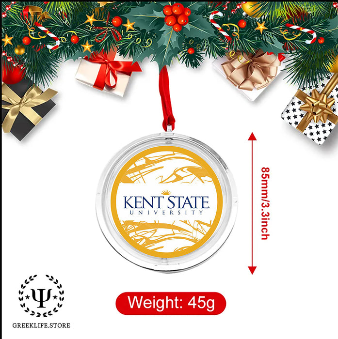 Kent State University Christmas Reversible Flat Round Ornament